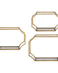 Uttermost Lindee Gold Wall Shelves, 3-Piece Set