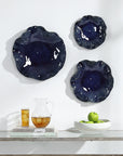 Uttermost Abella Blue Ceramic Wall Decor, 3-Piece Set