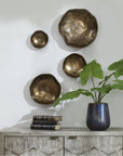 Uttermost Lucky Coins Brass Wall Bowls, 4-Piece Set