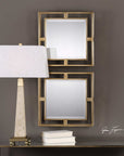 Uttermost Allick Gold Square Mirrors, Set of 2