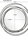 Uttermost Whirlwind Black Round Mirror