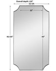 Uttermost Lennox Scalloped Corner Mirror