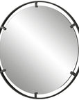 Uttermost Cashel Round Iron Mirror