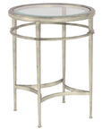 Woodbridge Furniture Glass Top Madeline Round Side Table