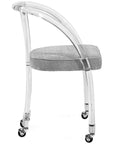 Interlude Home Willa Desk Chair - Ocean Grey/Silver