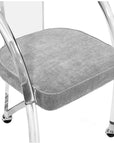 Interlude Home Willa Desk Chair - Ocean Grey/Silver