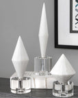 Uttermost Alize White Stone Sculptures, 3-Piece Set