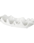 Uttermost Ruffled Feathers Modern White Bowl
