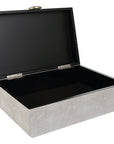Uttermost Lalique White Shagreen Box