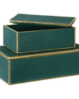 Uttermost Karis Emerald Green Boxes, 2-Piece Set