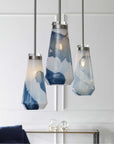Uttermost Windswept Blue & White 1-Light Mini Pendant