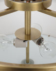 Uttermost Colfax Brass 3-Light Semi Flush