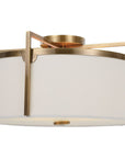 Uttermost Colfax Brass 3-Light Semi Flush