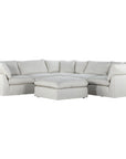 Four Hands Centrale Stevie Anders Ivory Sectional with Free Ottoman