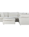 Four Hands Centrale Stevie Anders Ivory Sectional with Free Ottoman