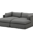 Four Hands Atelier Habitat Double Chaise Sectional - Fallon Charcoal