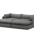 Four Hands Atelier Habitat Double Chaise Sectional - Fallon Charcoal