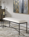 Uttermost Avenham Black Framed Bench