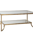 Uttermost Katina Gold Leaf Coffee Table