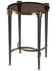 Uttermost Thora Brushed Black Accent Table