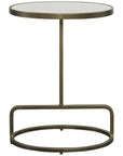 Uttermost Jessenia White Marble Accent Table