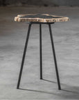 Uttermost Mircea Petrified Wood Accent Table