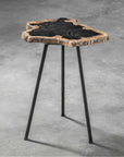 Uttermost Mircea Petrified Wood Accent Table
