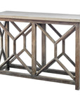 Uttermost Catali Ivory Stone Console Table