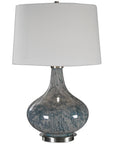 Uttermost Celinda Blue Gray Glass Lamp