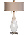 Uttermost Cardoni White Glass Table Lamp