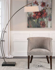 Uttermost Calogero Bronze Arc Floor Lamp