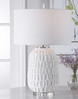 Uttermost Caelina Textured White Table Lamp