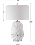 Uttermost Caelina Textured White Table Lamp