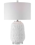 Uttermost Caelina Textured White Table Lamp