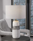 Uttermost Comanche White Crackle Table Lamp