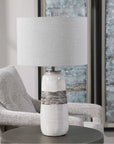 Uttermost Comanche White Crackle Table Lamp