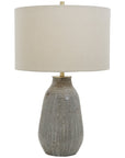 Uttermost Monacan Gray Textured Table Lamp