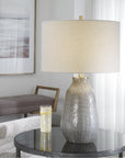 Uttermost Monacan Gray Textured Table Lamp