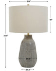 Uttermost Monacan Gray Textured Table Lamp