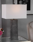 Uttermost Sanderson Metallic Charcoal Table Lamp