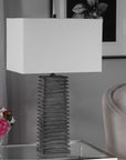 Uttermost Sanderson Metallic Charcoal Table Lamp