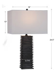 Uttermost Sanderson Metallic Charcoal Table Lamp