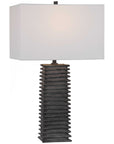 Uttermost Sanderson Metallic Charcoal Table Lamp