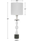Uttermost Inverse White Marble Table Lamp