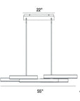 Eurofase Cameno 55-Inch Linear Chandelier