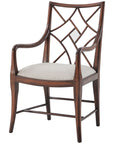 Theodore Alexander A Delicate Trellis Armchair, Set of 2