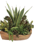 Uttermost Salar Succulents In Teak Bowl