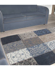 Louis de Poortere Vintage Multi 8108 Bleu Denim Rug