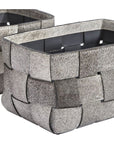 Interlude Home Perrin Hide Baskets, 2-Piece Set
