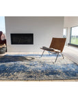 Louis de Poortere Mad Men Cracks 8629 Abyss Blue Rug
